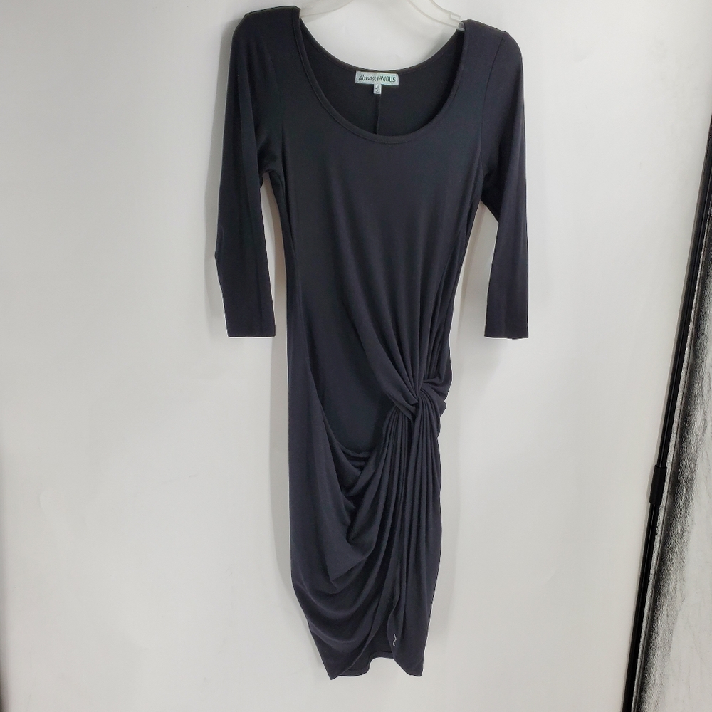 ALMOST FAMOUS womens M dark gray faux knotted dress